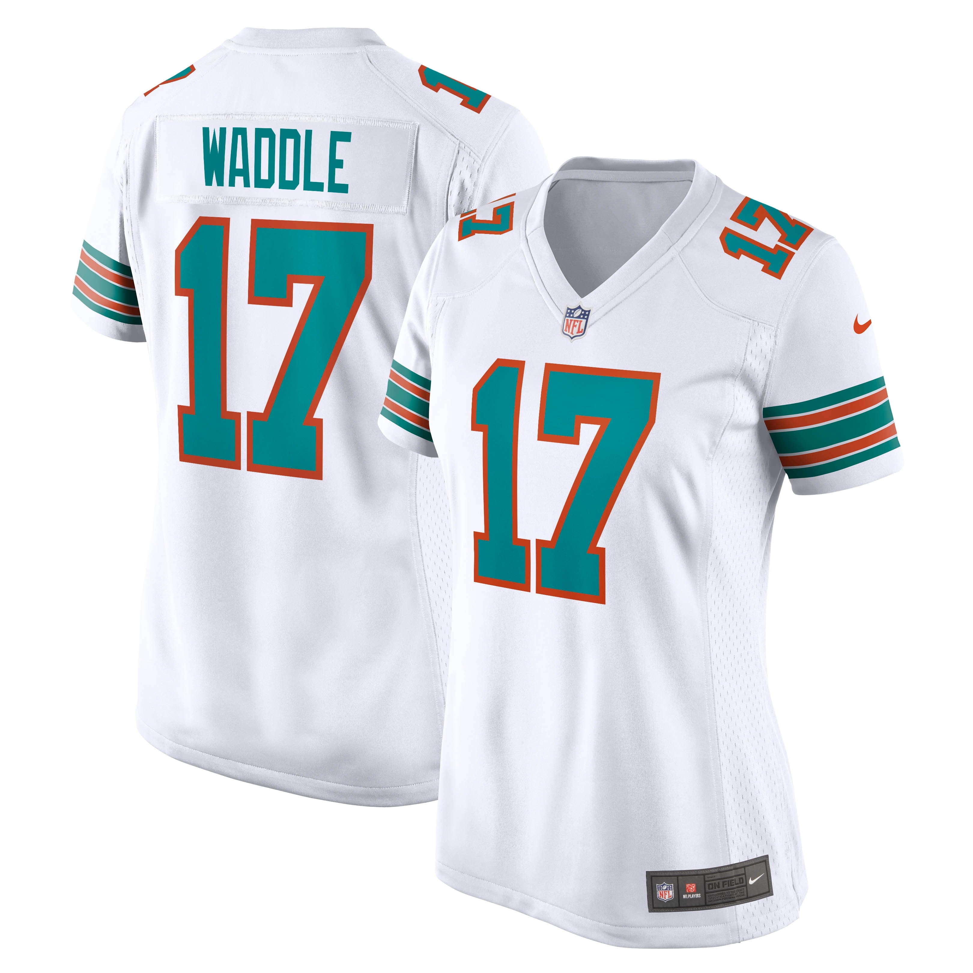 Jaylen Waddle Miami Dolphins Nike Women's Game Player Jersey - Aqua/White - Image 6