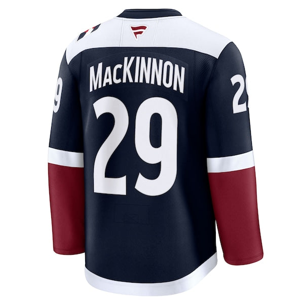 Nathan MacKinnon Colorado Avalanche Alternate Premium Jersey - Navy/Burgundy/White - Image 10
