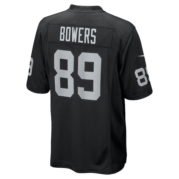 Brock Bowers Las Vegas Raiders Nike 2024 NFL Draft First Round Pick Player Game Jersey - Black - Image 3