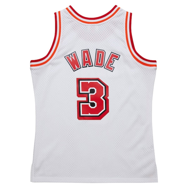 Dwyane Wade Miami Heat 2007/08 Hardwood Classics Swingman Jersey - White - Image 3