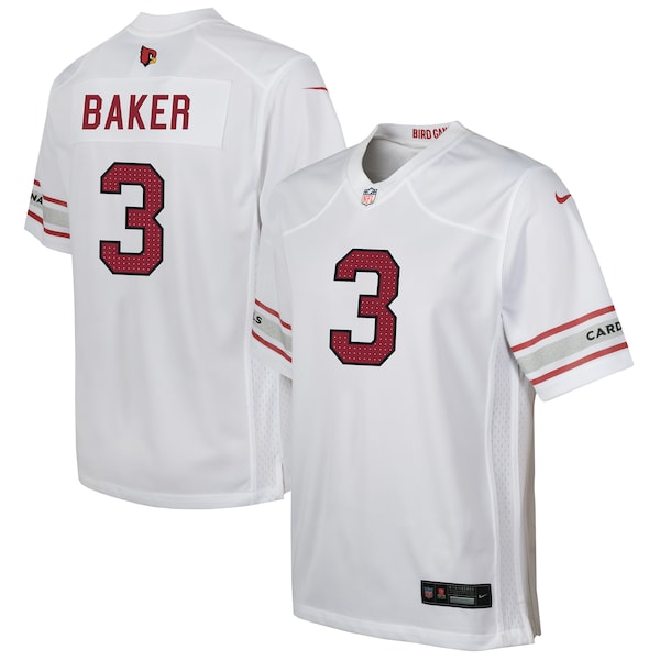 Budda Baker Arizona Cardinals Nike Youth Game Jersey - White/Black/Cardinal - Image 2