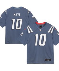 Drake Maye New England Patriots Nike Toddler 2025 Rivalries Collection Game Jersey - Storm Blue