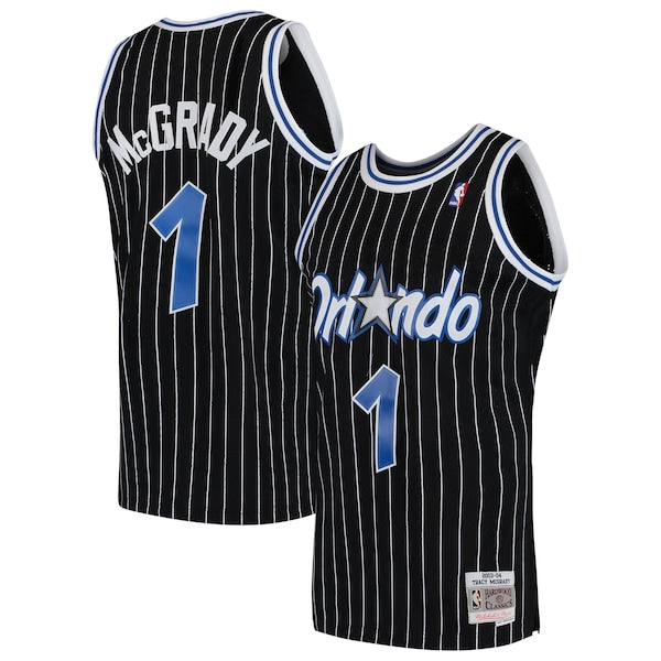 Tracy McGrady Orlando Magic Hardwood Classics Swingman Jersey - Black/Blue - Image 7