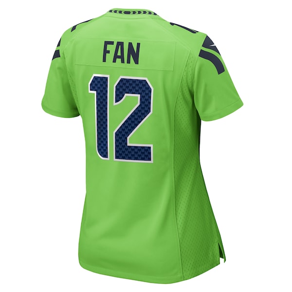 12th Fan Seattle Seahawks Nike Women's Game Jersey - Neon Green - Image 3