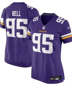 Alternative view of Travis Bell Minnesota Vikings Nike Women's  Game Jersey -  Purple