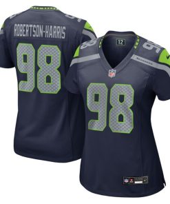 Alternative view of Roy Robertson-Harris Seattle Seahawks Nike Women's Team Game Jersey -  College Navy