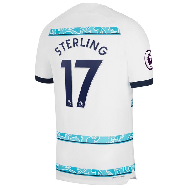 Raheem Sterling Chelsea Nike 2022/23 Away Vapor Match Authentic Player Jersey - White - Image 3
