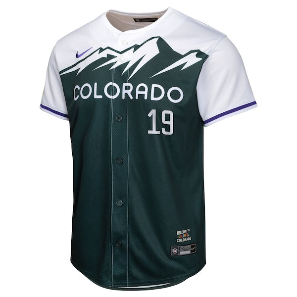 Charlie Blackmon Colorado Rockies Nike Youth City Connect Limited Player Jersey - Green - Image 2