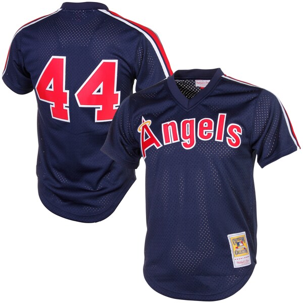 Reggie Jackson California Angels Cooperstown Mesh Batting Practice Jersey - Navy - Image 2