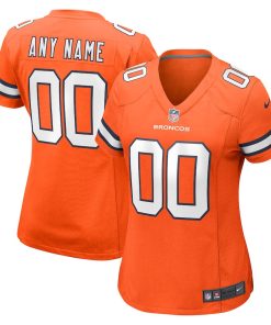 Denver Broncos Nike Women's Alternate Custom Game Jersey - Orange