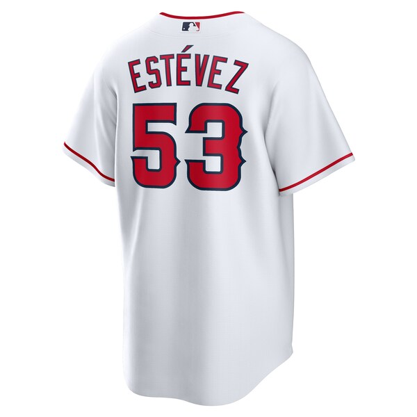 Carlos Est¨¦vez Los Angeles Angels Nike Home Replica Player Jersey - White - Image 3