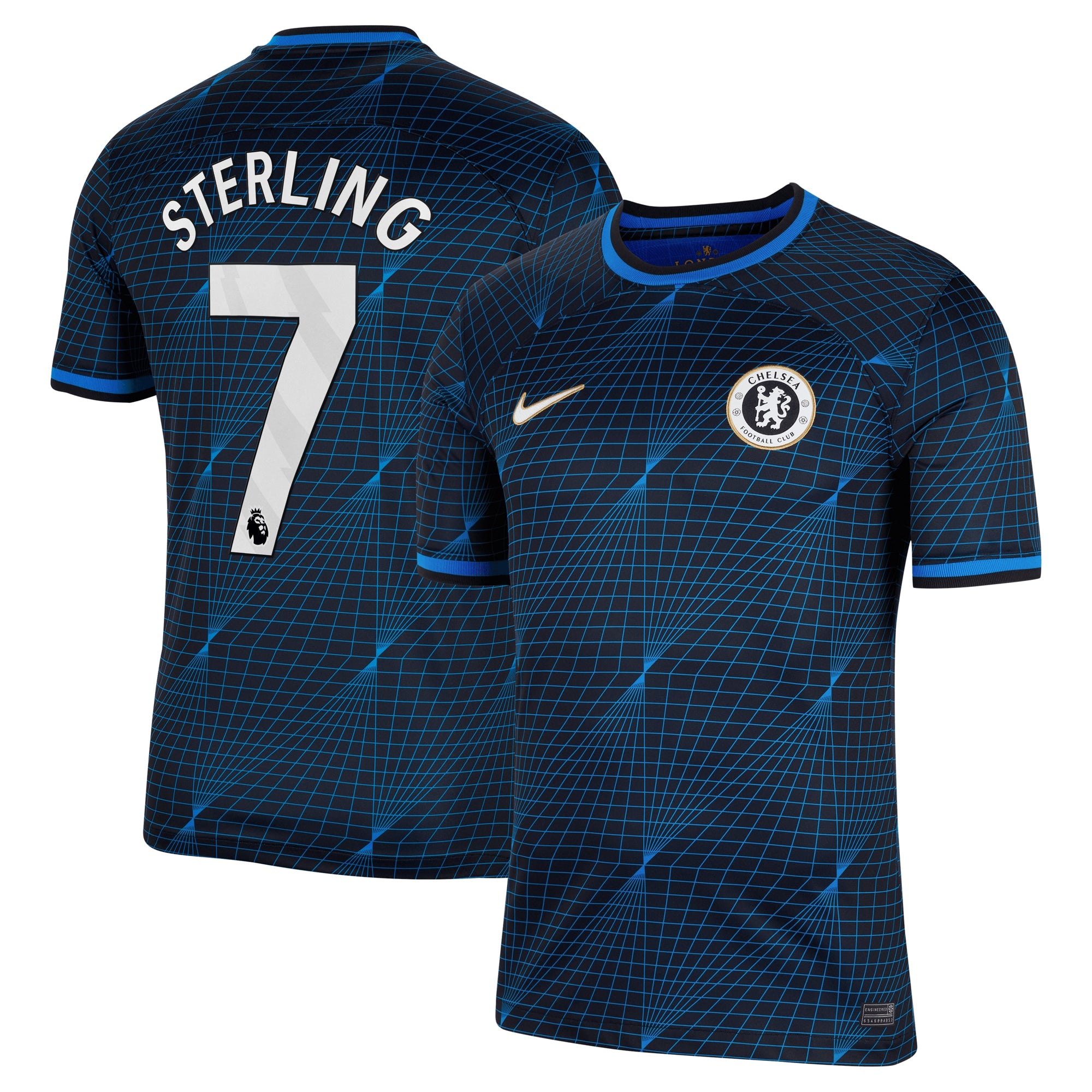 Raheem Sterling Chelsea Nike 2023/24 Home Stadium Replica Jersey - Blue/Mint/Navy - Image 6