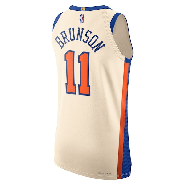 Jalen Brunson New York Knicks Nike Unisex 2025/26 Authentic Jersey - City Edition - Cream - Image 3