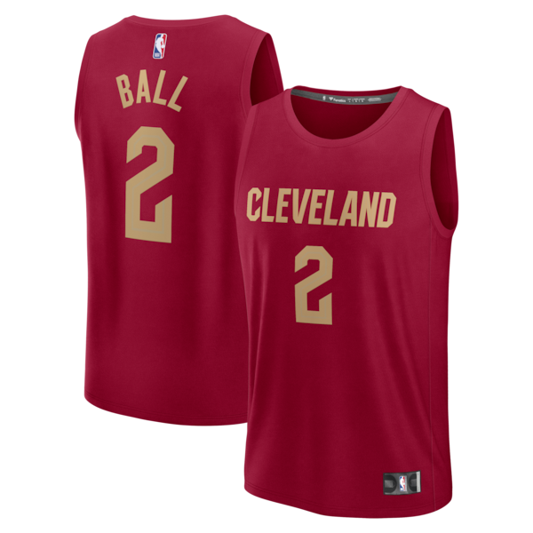 Lonzo Ball Cleveland Cavaliers Fast Break Replica Jersey - Wine - Icon Edition