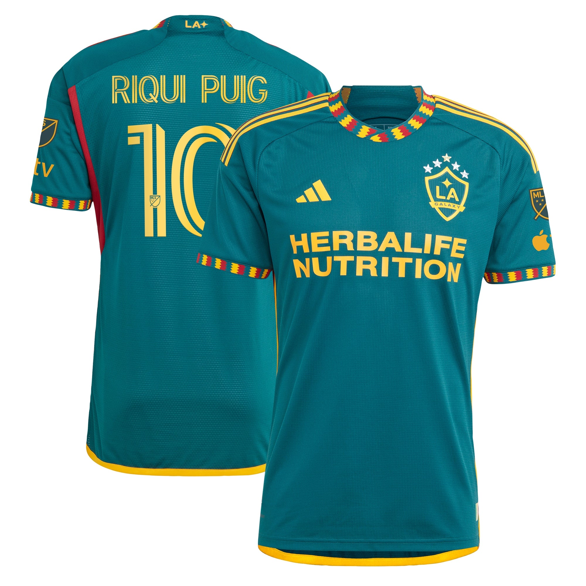 Riqui Puig LA Galaxy adidas 2024 Angeleno Kit Authentic Player Jersey - White/Green - Image 7
