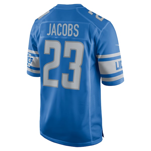 Jerry Jacobs Detroit Lions Nike Team Game Jersey - Blue - Image 2