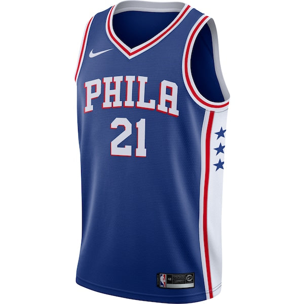 Joel Embiid Philadelphia 76ers Nike Swingman Jersey Royal - Icon Edition - Image 2