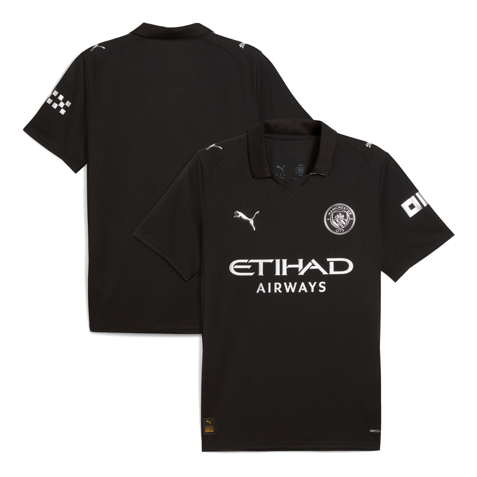 Manchester City Puma 2025/26 Third Replica Jersey - Gray/Neon Green/Light Blue/Black/Green - Image 9