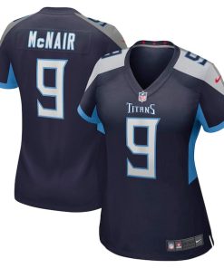 Alternative view of Steve McNair Tennessee Titans Nike Women's Game Retired Player Jersey - Navy/Light Blue