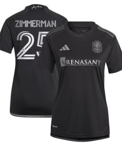 Walker Zimmerman Nashville SC adidas Women's 2024 Man In Black Kit Replica Player Jersey - Black