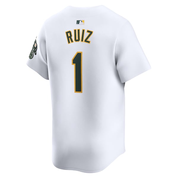 Esteury Ruiz Oakland Athletics Nike Home Limited Player Jersey - White - Image 3