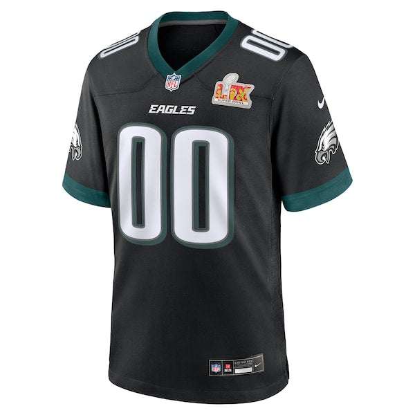 Philadelphia Eagles Nike Super Bowl LIX Custom Alternate Game Jersey - Black - Image 3