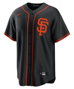 Alternative view of San Francisco Giants Nike Alternate Replica Team Jersey - Black