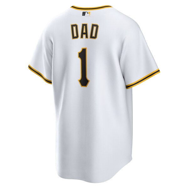 Pittsburgh Pirates Nike #1 Dad Home Replica Jersey - White - Image 3