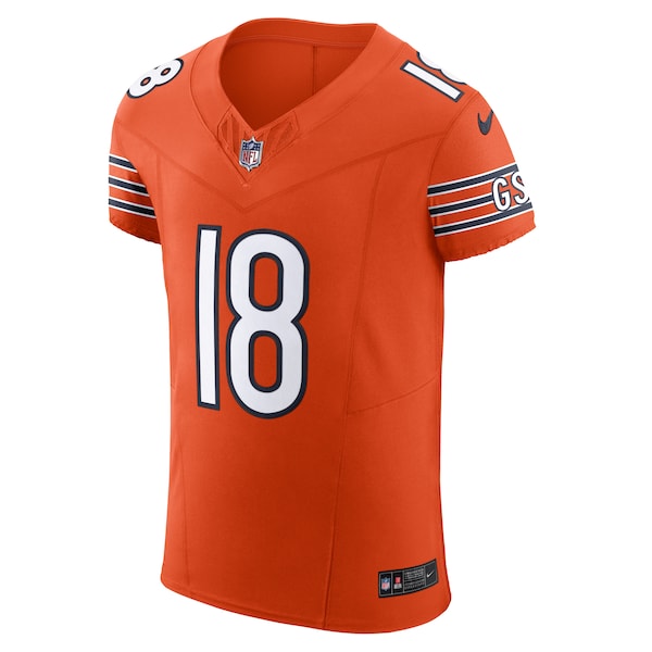 Caleb Williams Chicago Bears Nike Alternate Vapor F.U.S.E. Elite Jersey - Orange/Navy - Image 3