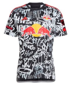 Alternative view of John Tolkin New York Red Bulls adidas 2024 Freestyle Authentic Player Jersey - Black