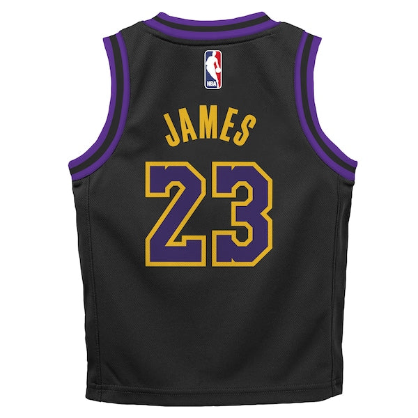 LeBron James Los Angeles Lakers Nike Preschool 2025/26 City Edition Swingman Jersey - Black - Image 3
