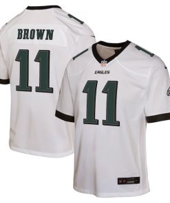A.J. Brown Philadelphia Eagles Nike Youth Game Jersey - White/Green