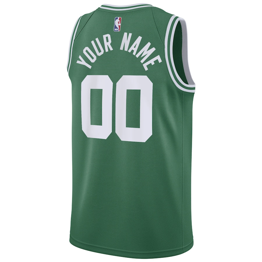 Boston Celtics Nike 2020/21 Swingman Custom Jersey - Icon Edition - Kelly Green - Image 3