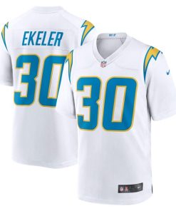 Alternative view of Austin Ekeler Los Angeles Chargers Nike Game Jersey - White/Navy/Royal