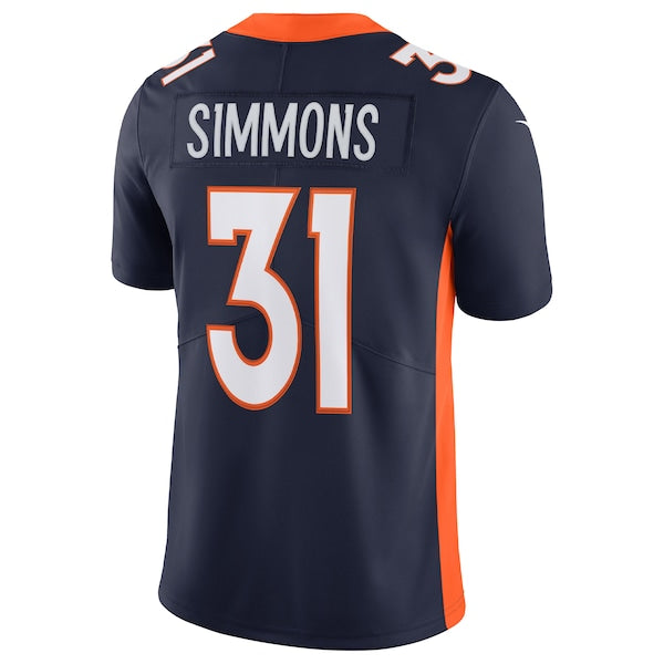 Justin Simmons Denver Broncos Nike Alternate Vapor Limited Jersey - Navy - Image 3