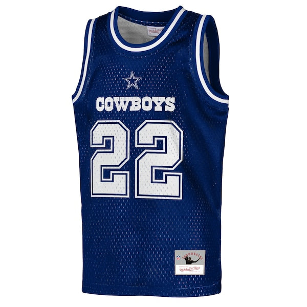 Emmitt Smith Dallas Cowboys Youth Retired Player NFL Basketball Fashion Jersey - Navy - Image 2