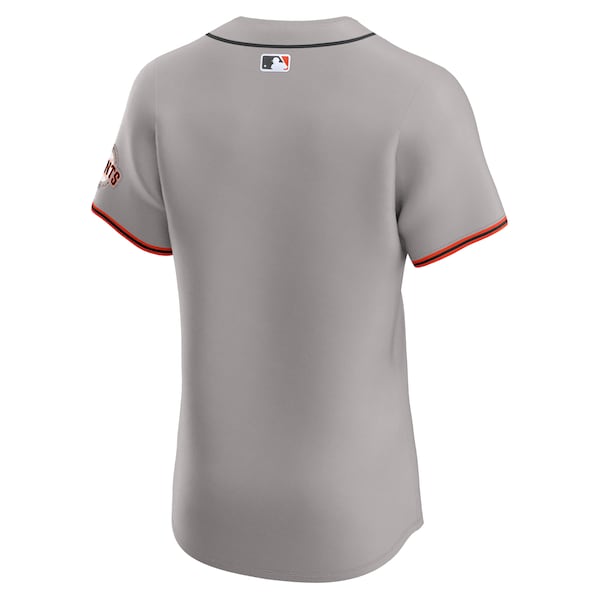San Francisco Giants Nike Road Vapor Premier Elite Patch Jersey - Gray - Image 3