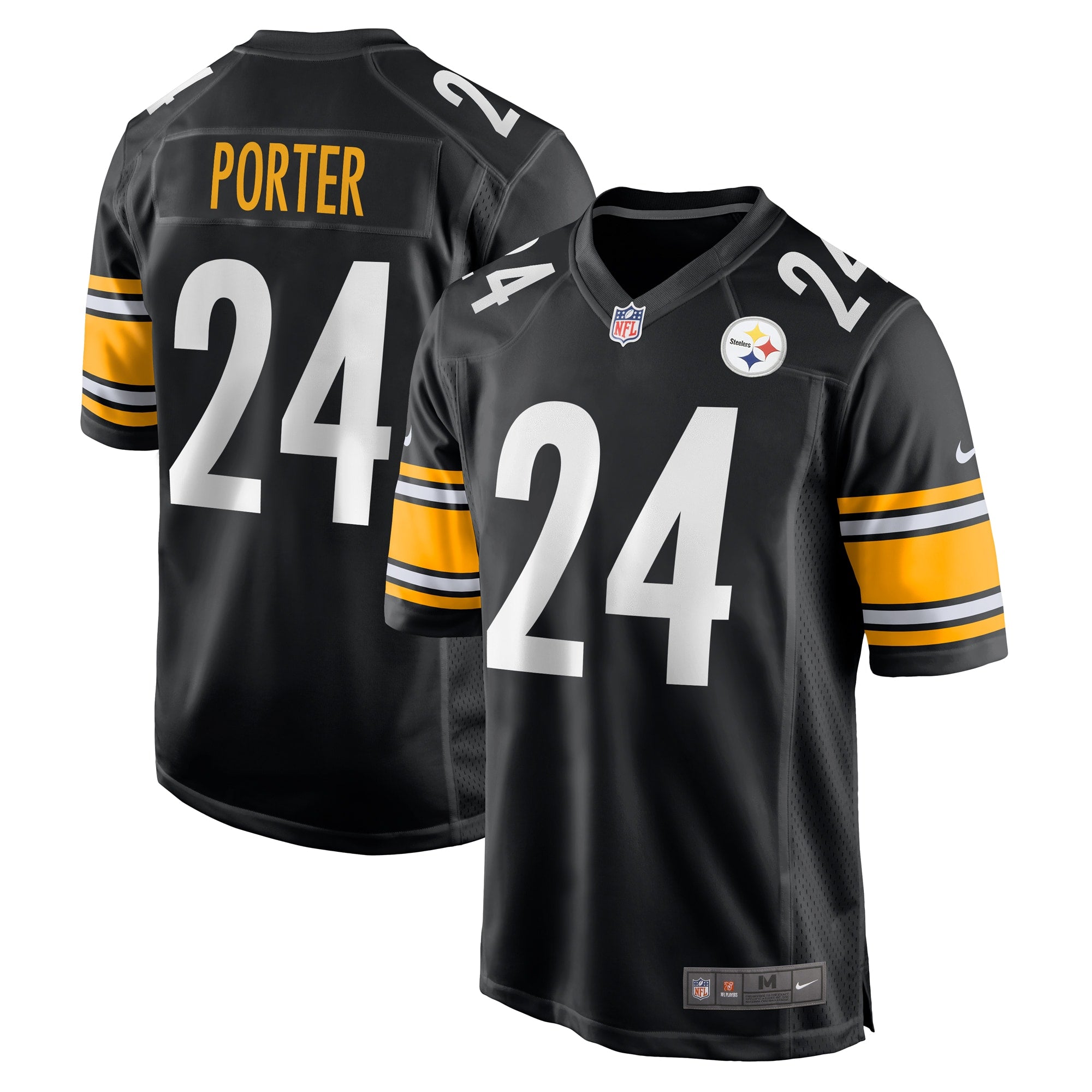 Joey Porter Jr. Pittsburgh Steelers Nike Alternate 1933 Throwback Game Jersey - Gold/Black - Image 6