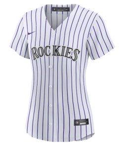 Alternative view of Colorado Rockies Nike Women's Home Blank Replica Jersey - White