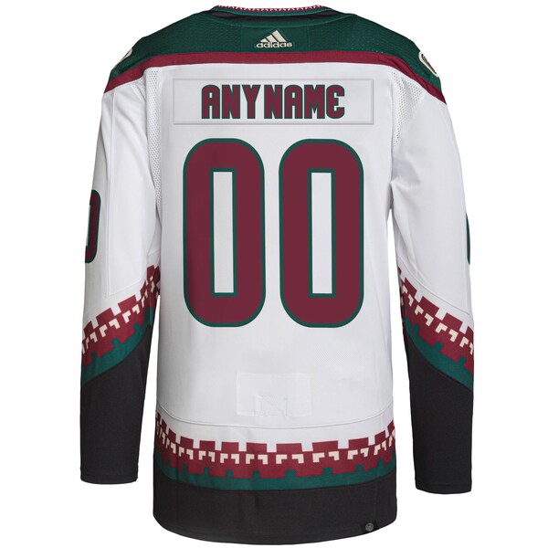 Arizona Coyotes adidas Primegreen Authentic Custom Jersey - White - Image 3