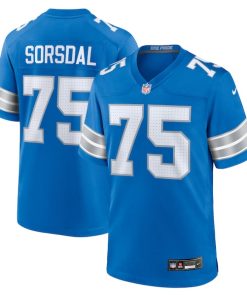 Colby Sorsdal Detroit Lions Nike Team Game Jersey -  Blue