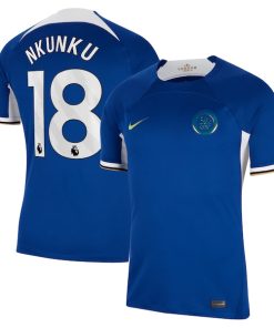 Christopher Nkunku Chelsea Nike 2023/24 Home Stadium Replica Jersey - Blue/Mint/Navy