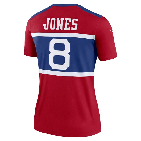 Daniel Jones New York Giants Nike Women's Alternate Legend Player Performance Top - Red - Image 3