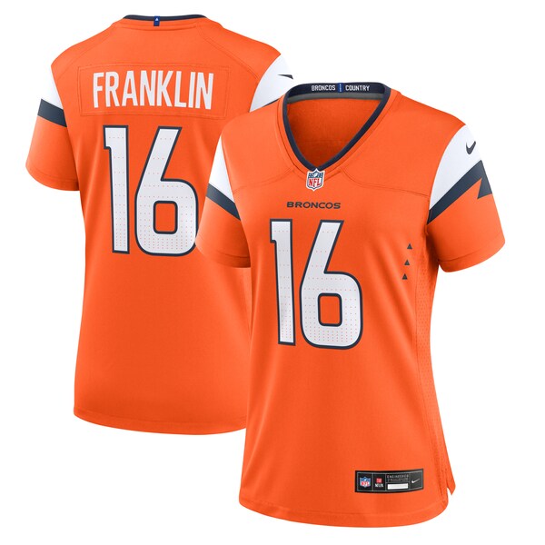 Troy Franklin Denver Broncos Nike Women's Team Game Jersey - Orange
