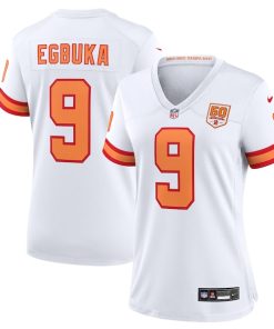 Alternative view of Emeka Egbuka '76 Tampa Bay Buccaneers Nike Women's 50th Season Game Jersey - White/Red/Creamsicle