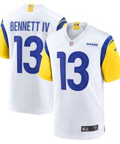 Alternative view of Stetson Bennett Los Angeles Rams Nike  Game Jersey - White/Royal