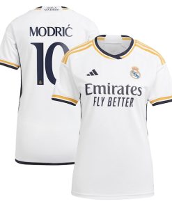 Luka Modric Los Merengues adidas Women's 2023/24 Home Replica Jersey - White/Navy