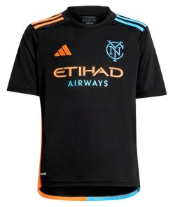 Alternative view of New York City FC adidas Youth 2024 24/7 Kit Replica Jersey?¨C Black