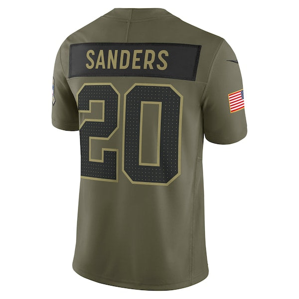 Barry Sanders Detroit Lions Nike 2025 Salute to Service Retired Limited Jersey - Olive - Image 3