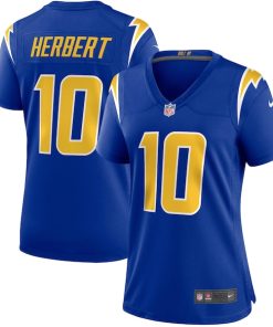 Alternative view of Justin Herbert Los Angeles Chargers Nike Women's Game Jersey - Royal/Navy/Powder Blue